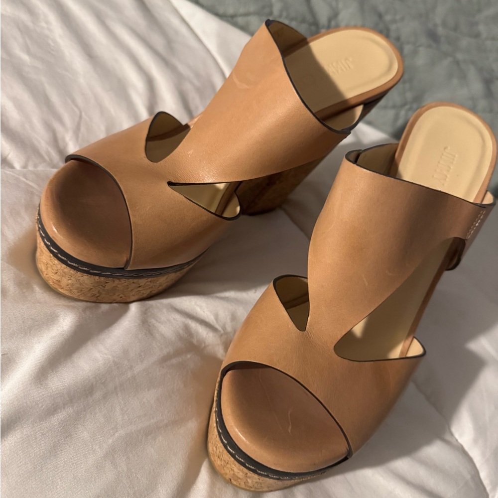 Jimmy Choo Cork Platform Heels size 39